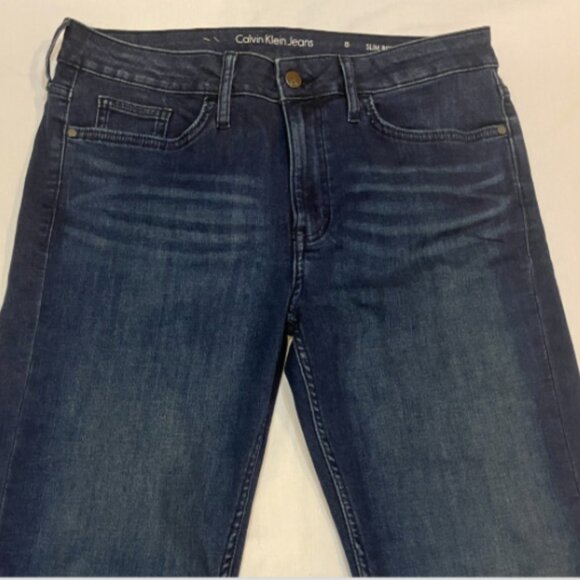 Calvin Klein Jeans Blue Denim Slim Boyfriend Jeans - Women's Size 8 - Picture 4 of 5